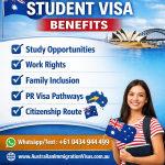 Australian Student Visa Benefits Study Opportunities Work Rights Family Inclusion PR Visa Pathways Citizenship Route WhatsApp/Text +61 0434 944 499 www.AustralianImmigrationVisas.com.au Email info@AustralianImmigrationVisas.com.au #StudentVisa #StudyInAustralia #AustraliaStudentVisa